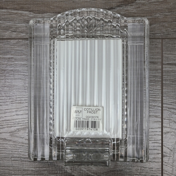 Vintage Mikasa Cotillion Frost Crystal Photo Picture Frame - Picture 9 of 16